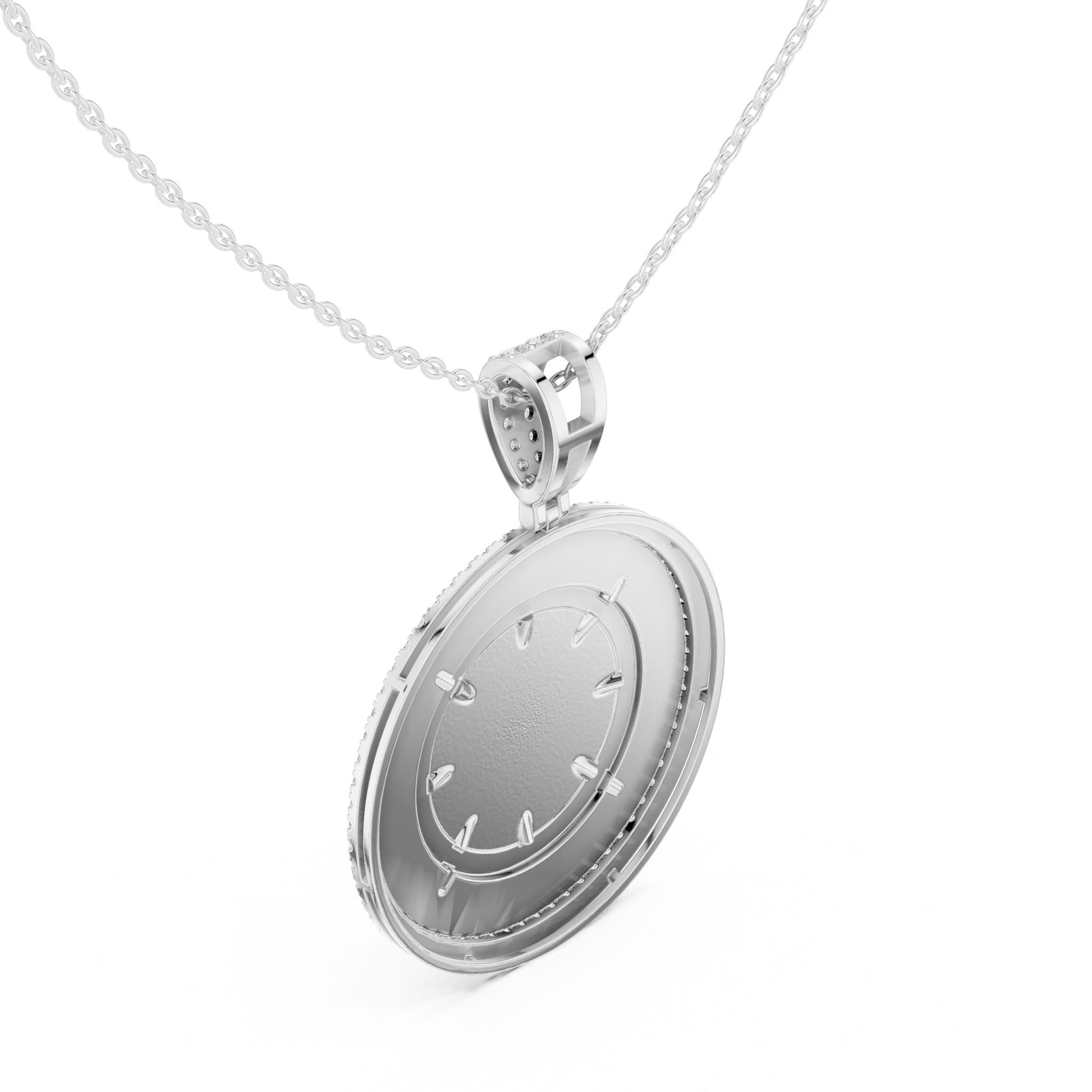 Round Lab Grown Diamond Halo Pendant