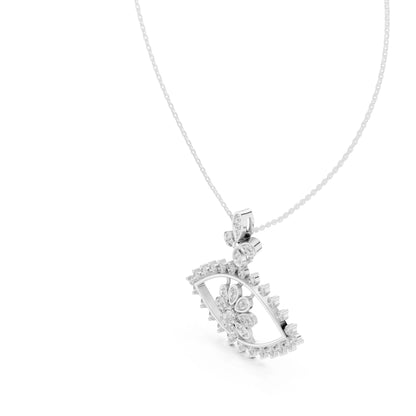 Round Lab Grown Diamond Halo Pendant