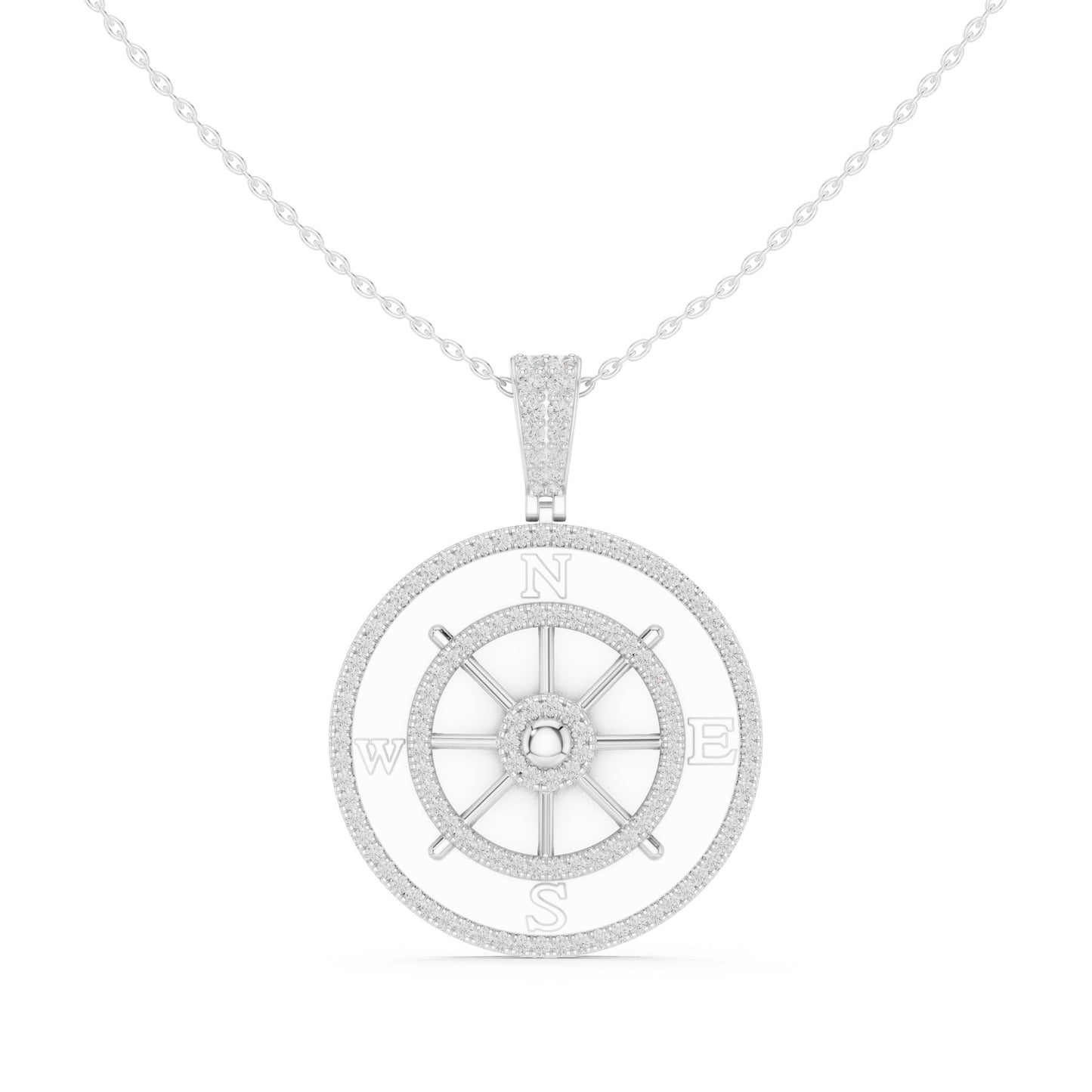 Round Lab Grown Diamond Halo Pendant