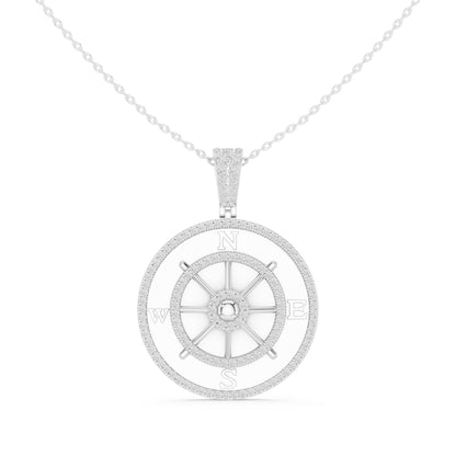 Round Lab Grown Diamond Halo Pendant
