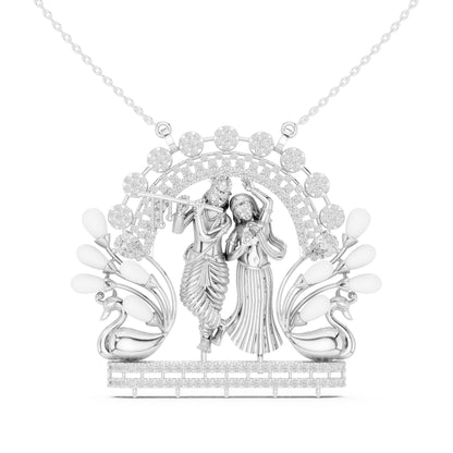 Round Lab Grown Diamond Halo Pendant