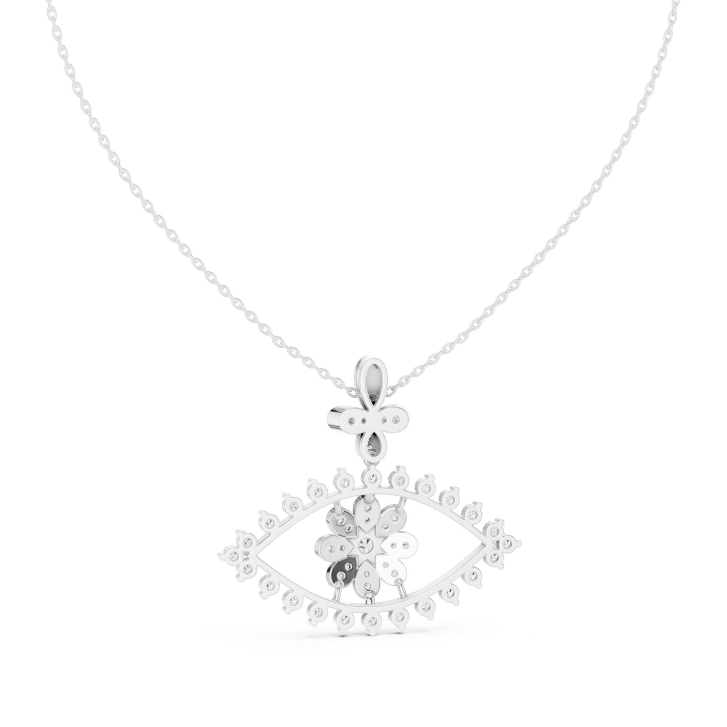 Round Lab Grown Diamond Halo Pendant