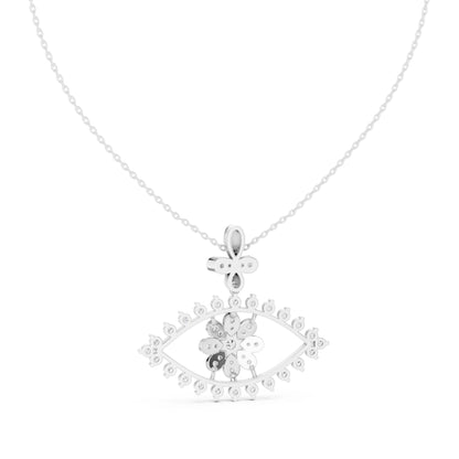 Round Lab Grown Diamond Halo Pendant