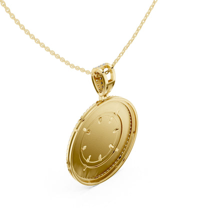 Round Lab Grown Diamond Halo Pendant