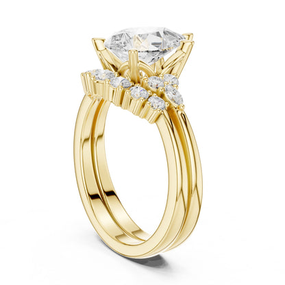 Round Lab Grown Diamond Halo Engagement Ring