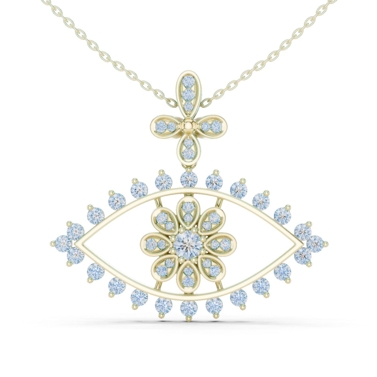 Round Lab Grown Diamond Halo Pendant