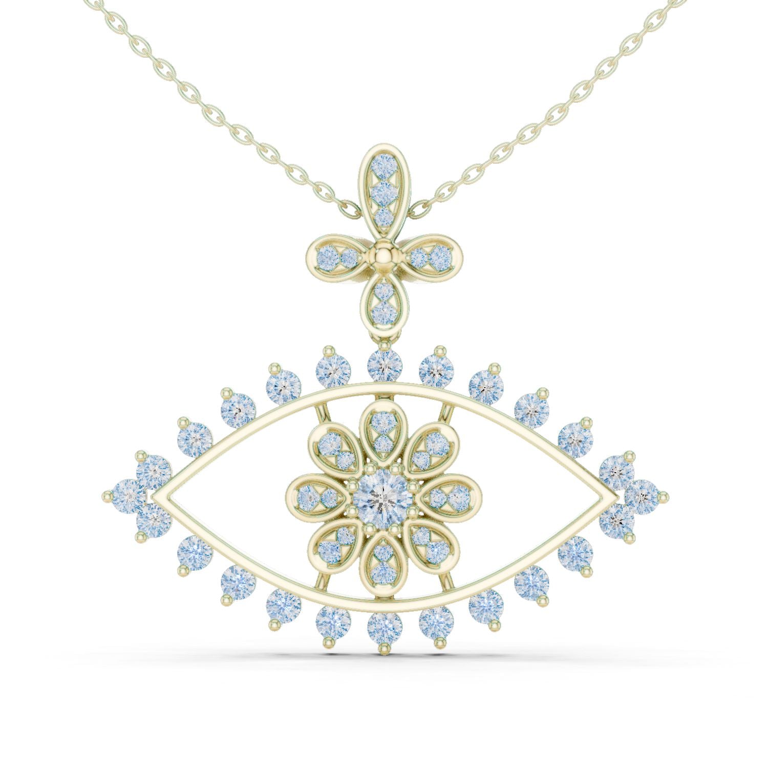 Round Lab Grown Diamond Halo Pendant