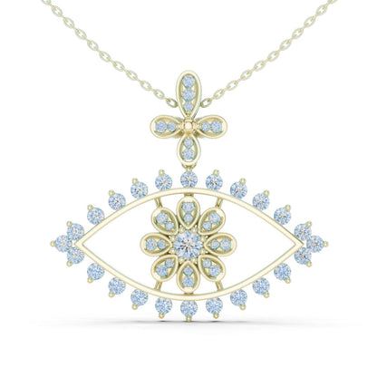 Round Lab Grown Diamond Halo Pendant