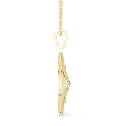 Round Lab Grown Diamond Halo Pendant