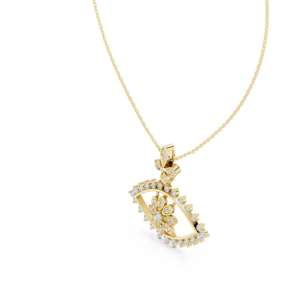 Round Lab Grown Diamond Halo Pendant