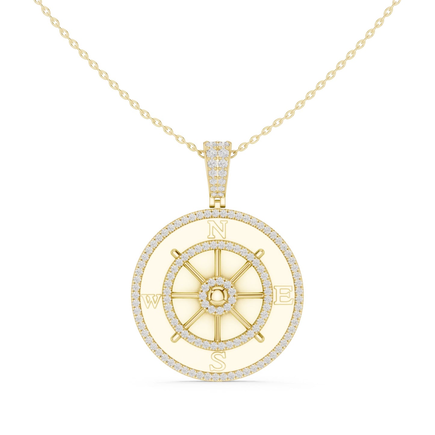 Round Lab Grown Diamond Halo Pendant