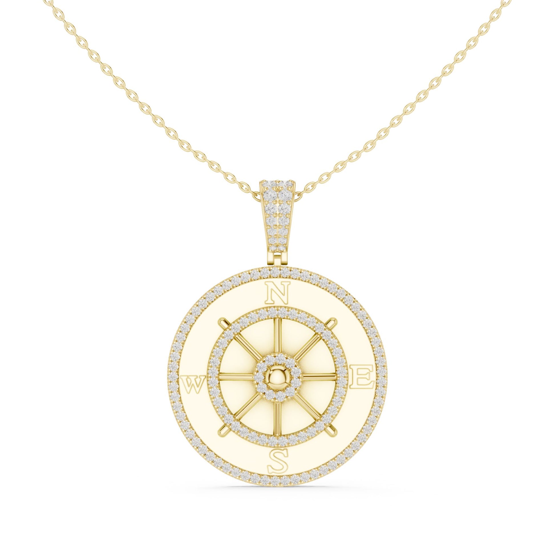 Round Lab Grown Diamond Halo Pendant