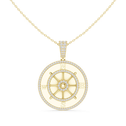 Round Lab Grown Diamond Halo Pendant
