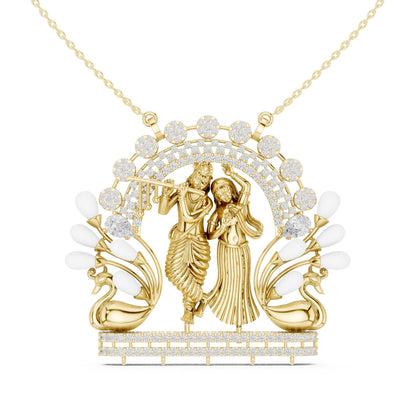 Round Lab Grown Diamond Halo Pendant