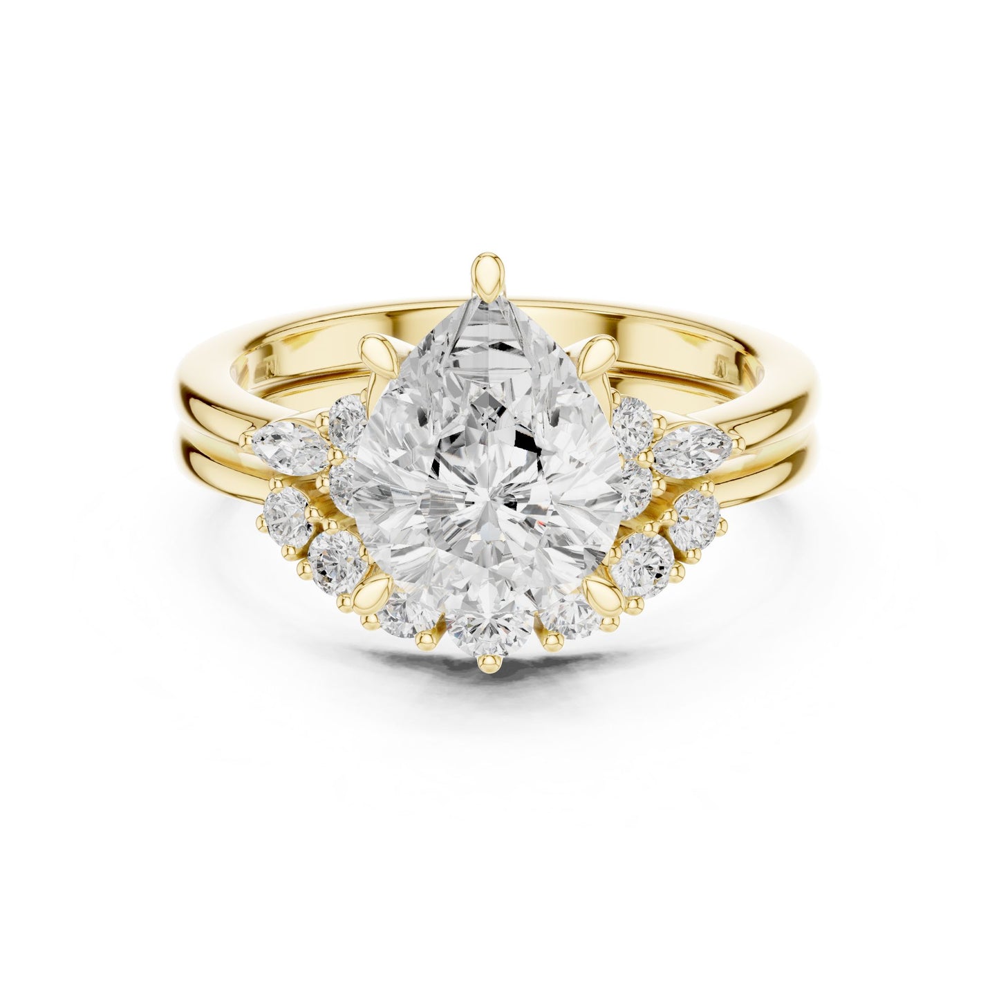 Round Lab Grown Diamond Halo Engagement Ring