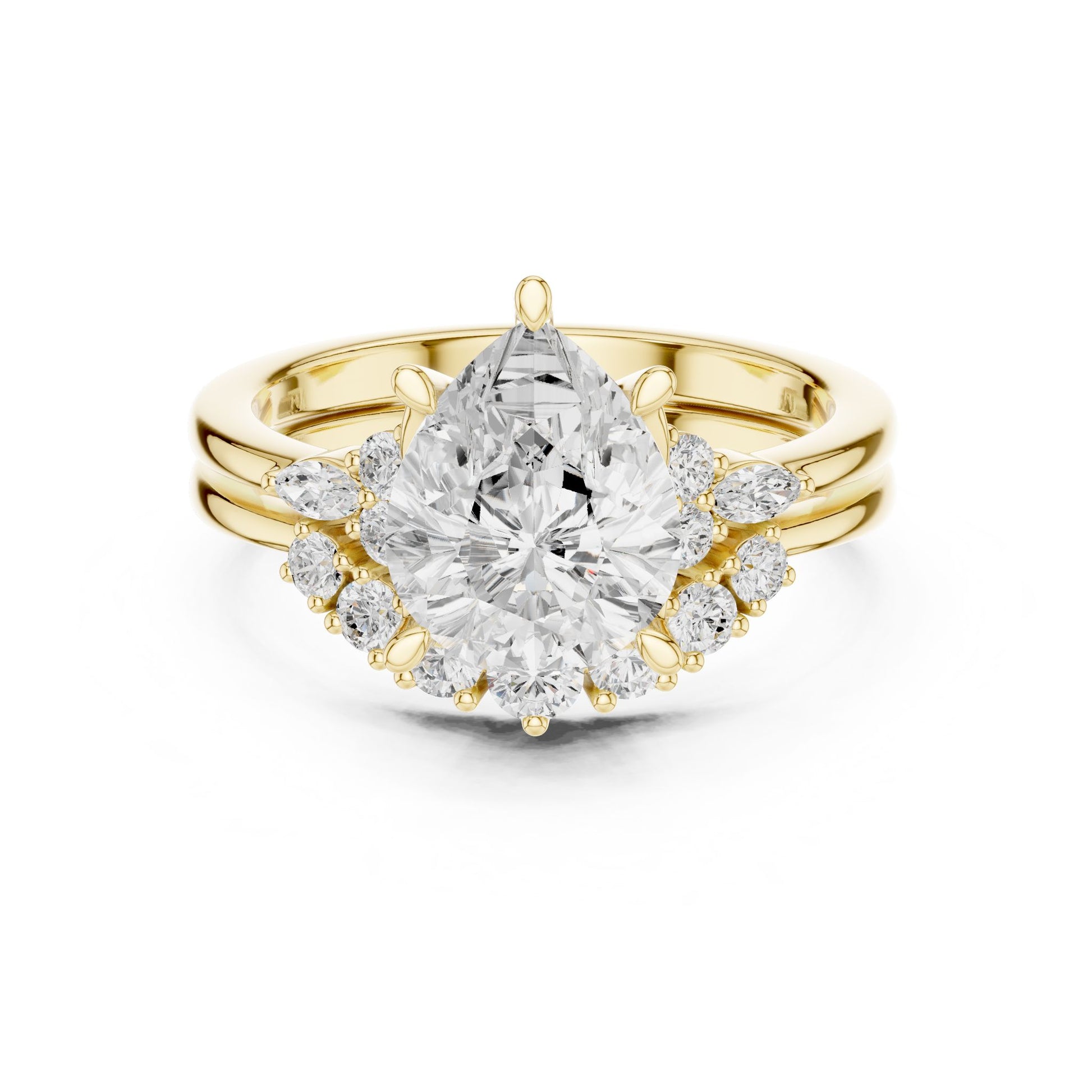 Round Lab Grown Diamond Halo Engagement Ring