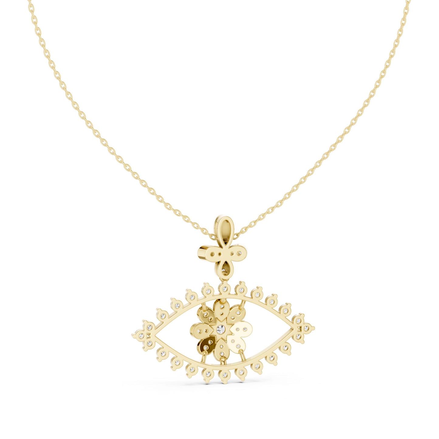 Round Lab Grown Diamond Halo Pendant