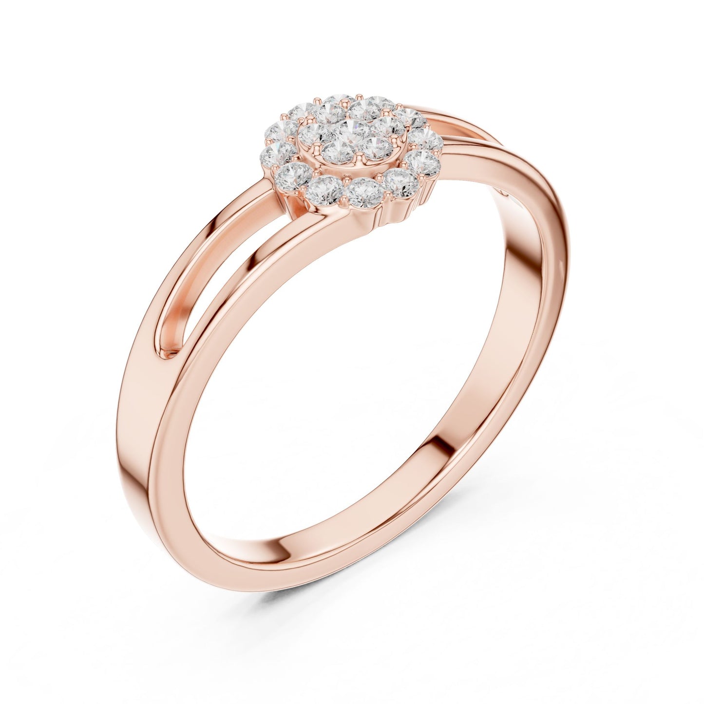Women's Round Lab Grown Diamond Halo Ring