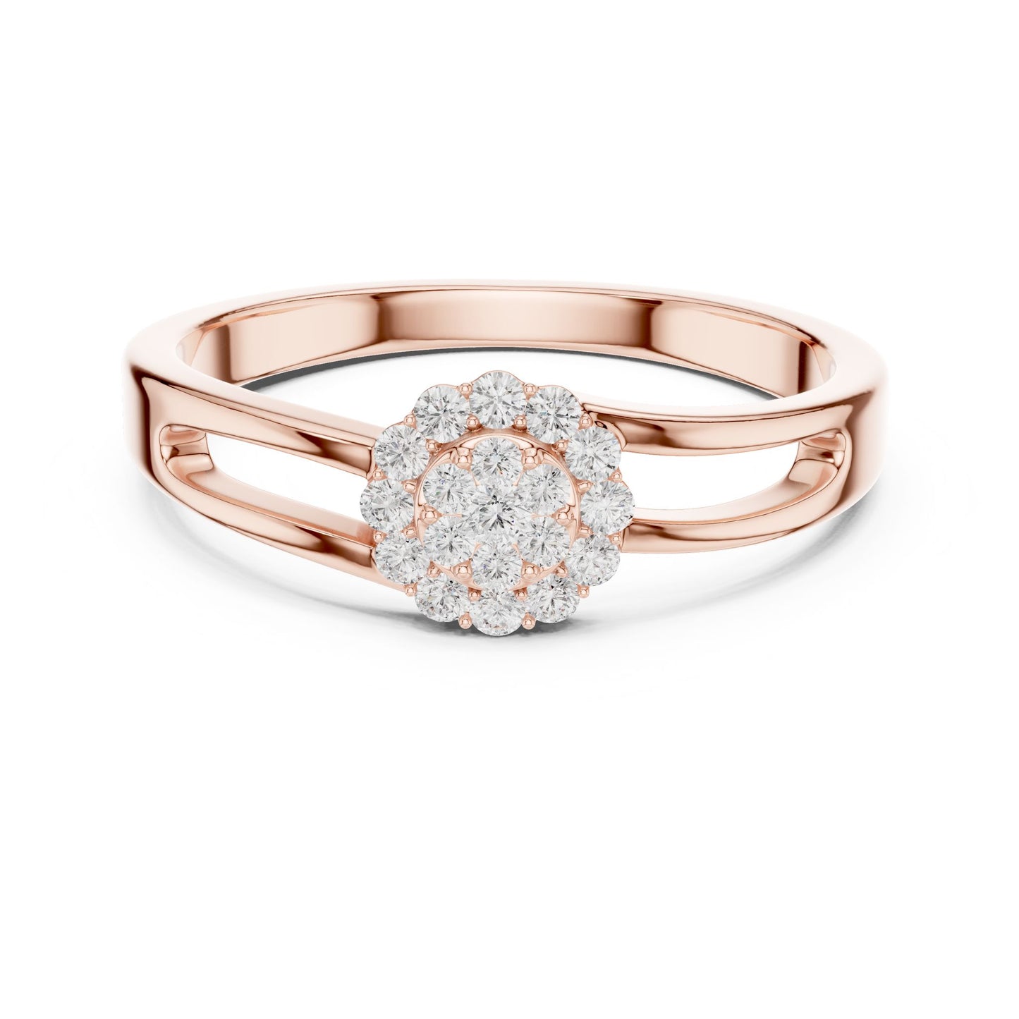 Women's Round Lab Grown Diamond Halo Ring