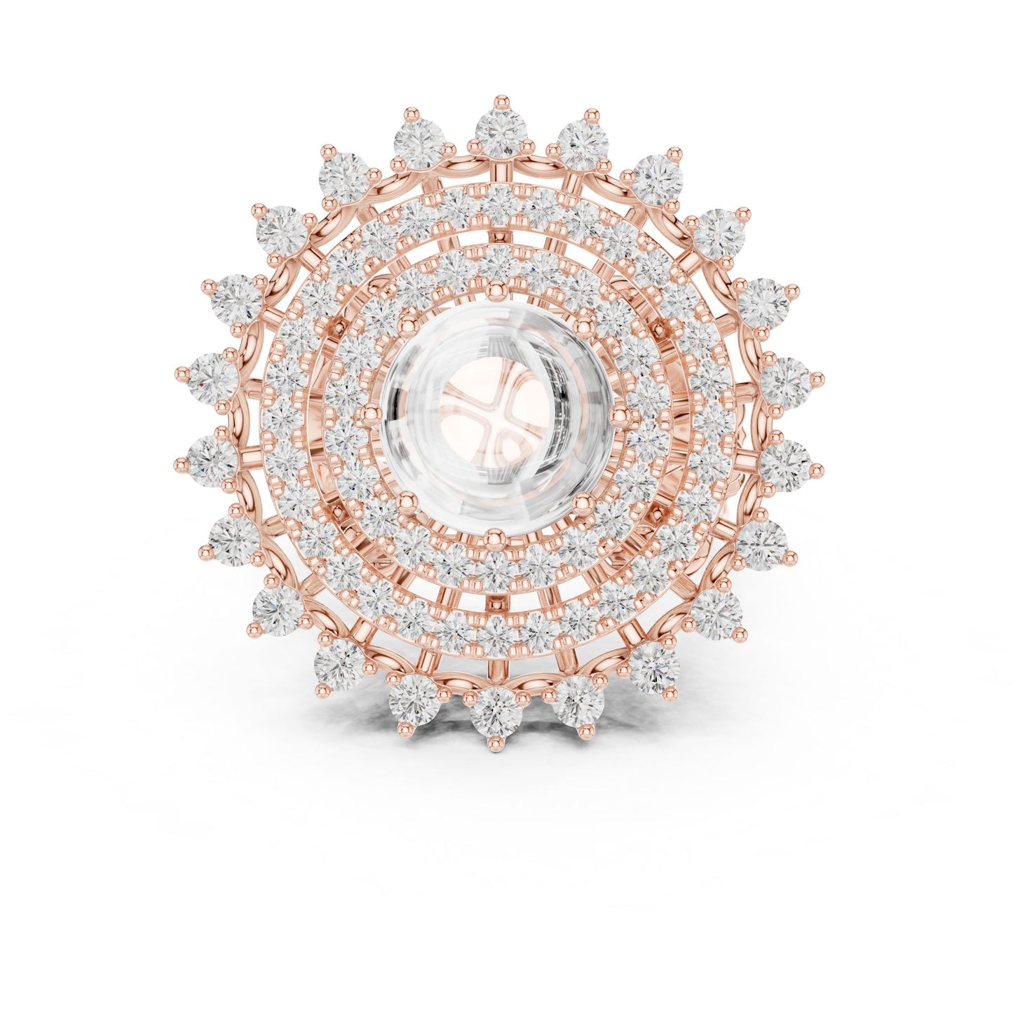 Round Lab Grown Diamond Halo Engagement Ring