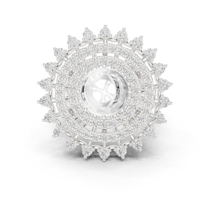Round Lab Grown Diamond Halo Engagement Ring