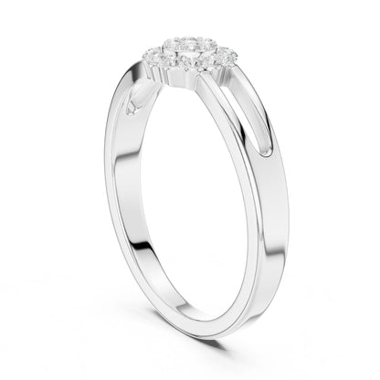 Women's Round Lab Grown Diamond Halo Ring