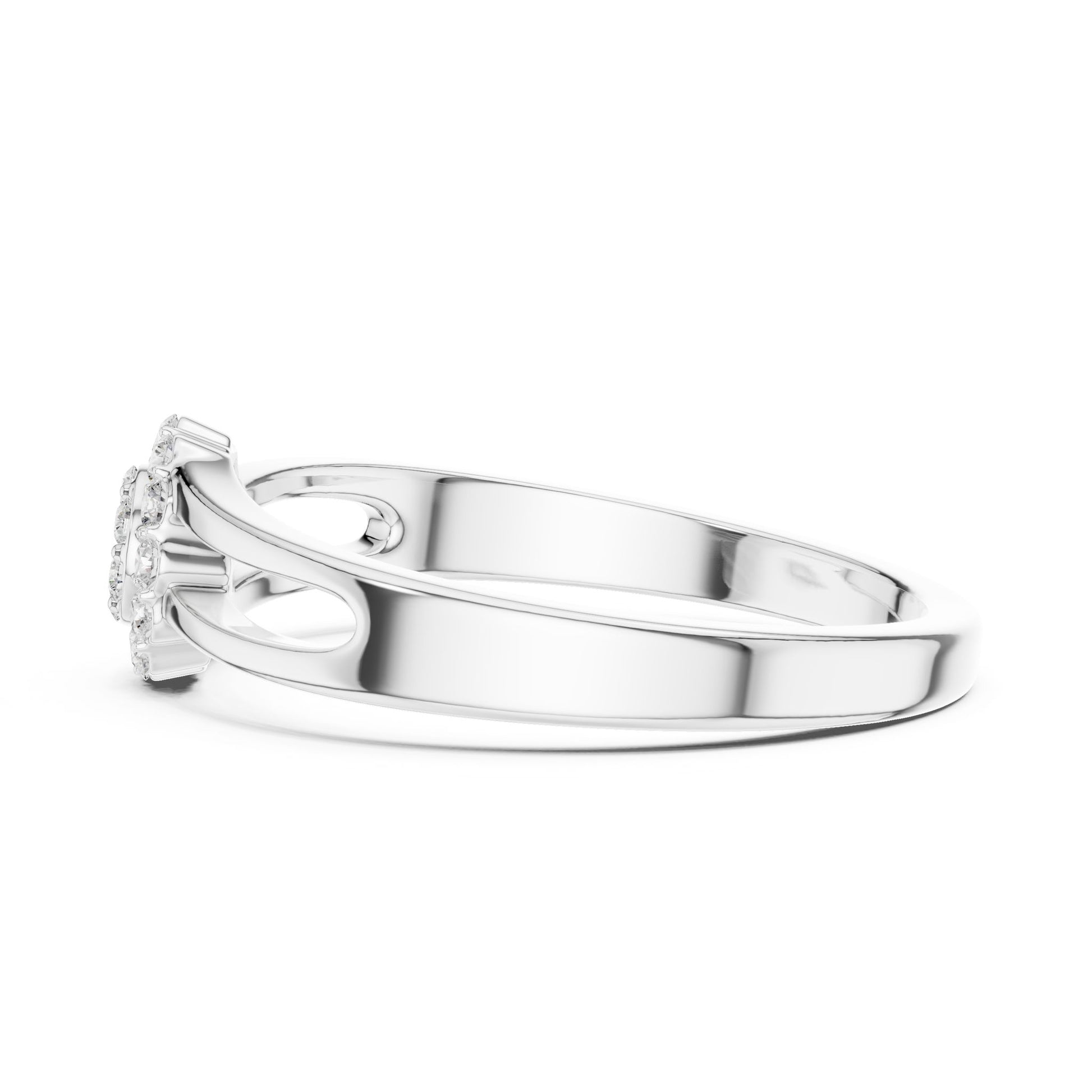 Women's Round Lab Grown Diamond Halo Ring