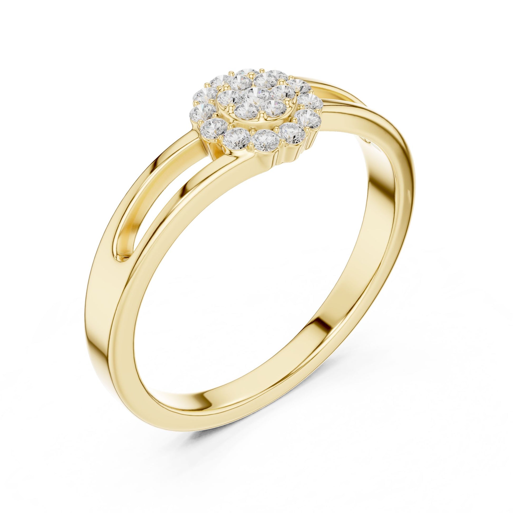 Women's Round Lab Grown Diamond Halo Ring