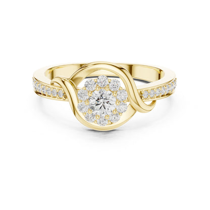 Women's Round Lab Grown Diamond Halo Ring
