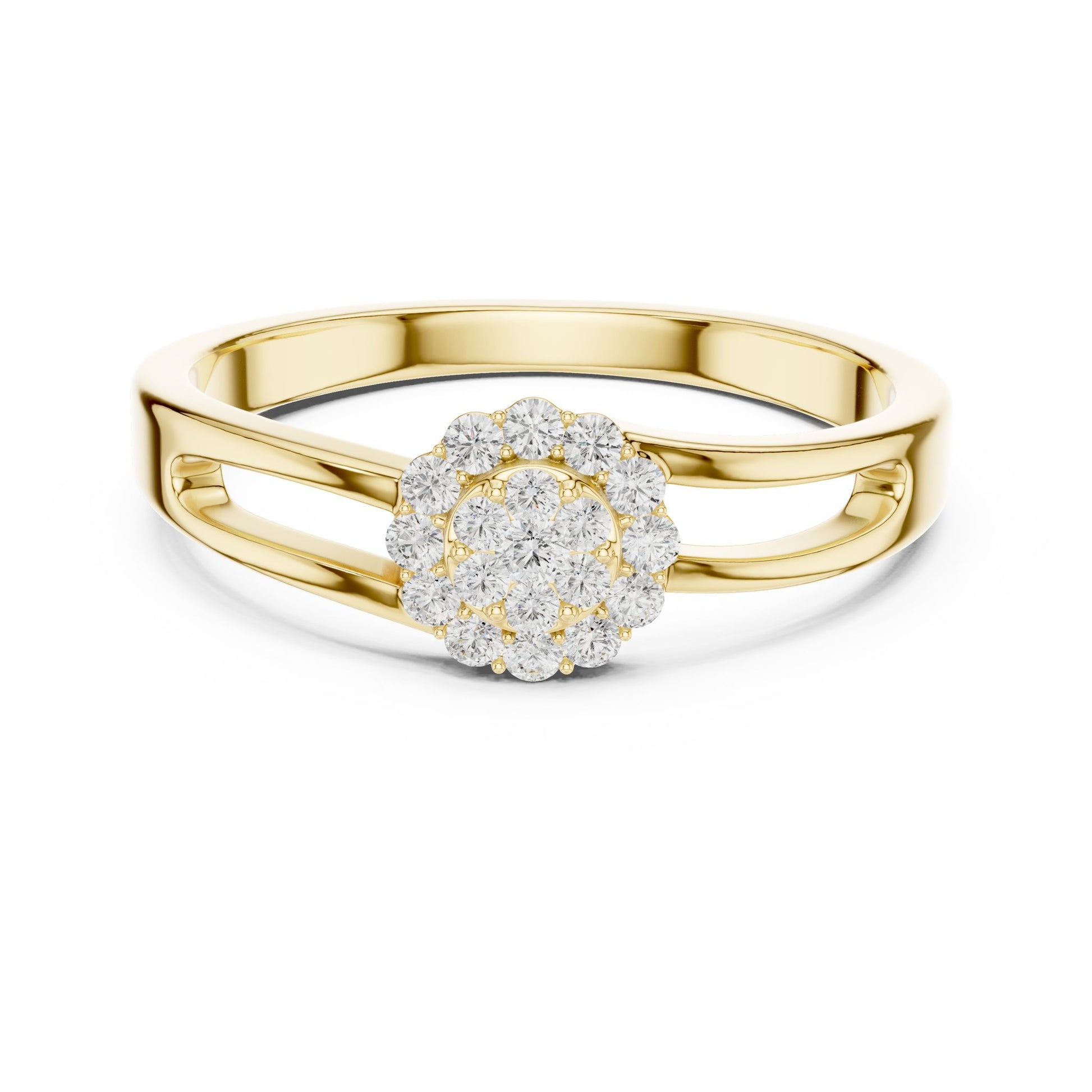 Women's Round Lab Grown Diamond Halo Ring