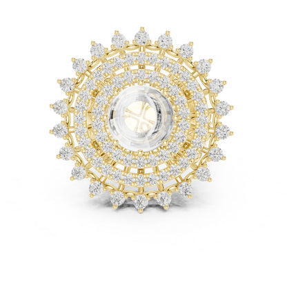 Round Lab Grown Diamond Halo Engagement Ring