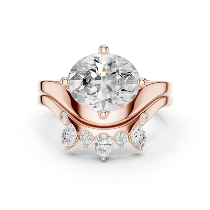 Round Lab Grown Diamond Hidden Halo Engagement Ring