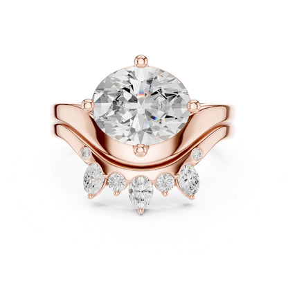 Round Lab Grown Diamond Hidden Halo Engagement Ring