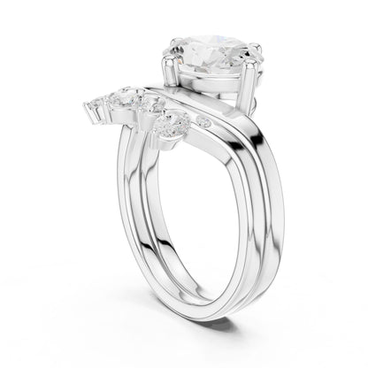 Round Lab Grown Diamond Hidden Halo Engagement Ring