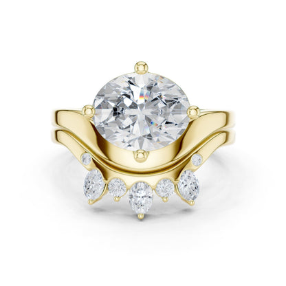 Round Lab Grown Diamond Hidden Halo Engagement Ring