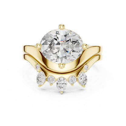 Round Lab Grown Diamond Hidden Halo Engagement Ring
