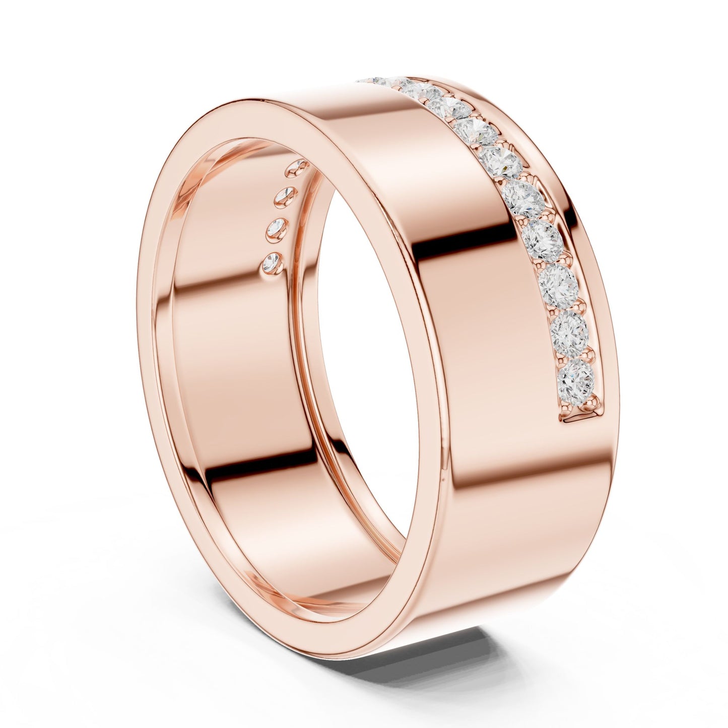 Men's Round Lab Grown Diamond Pave Ring