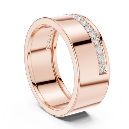 Men's Round Lab Grown Diamond Pave Ring