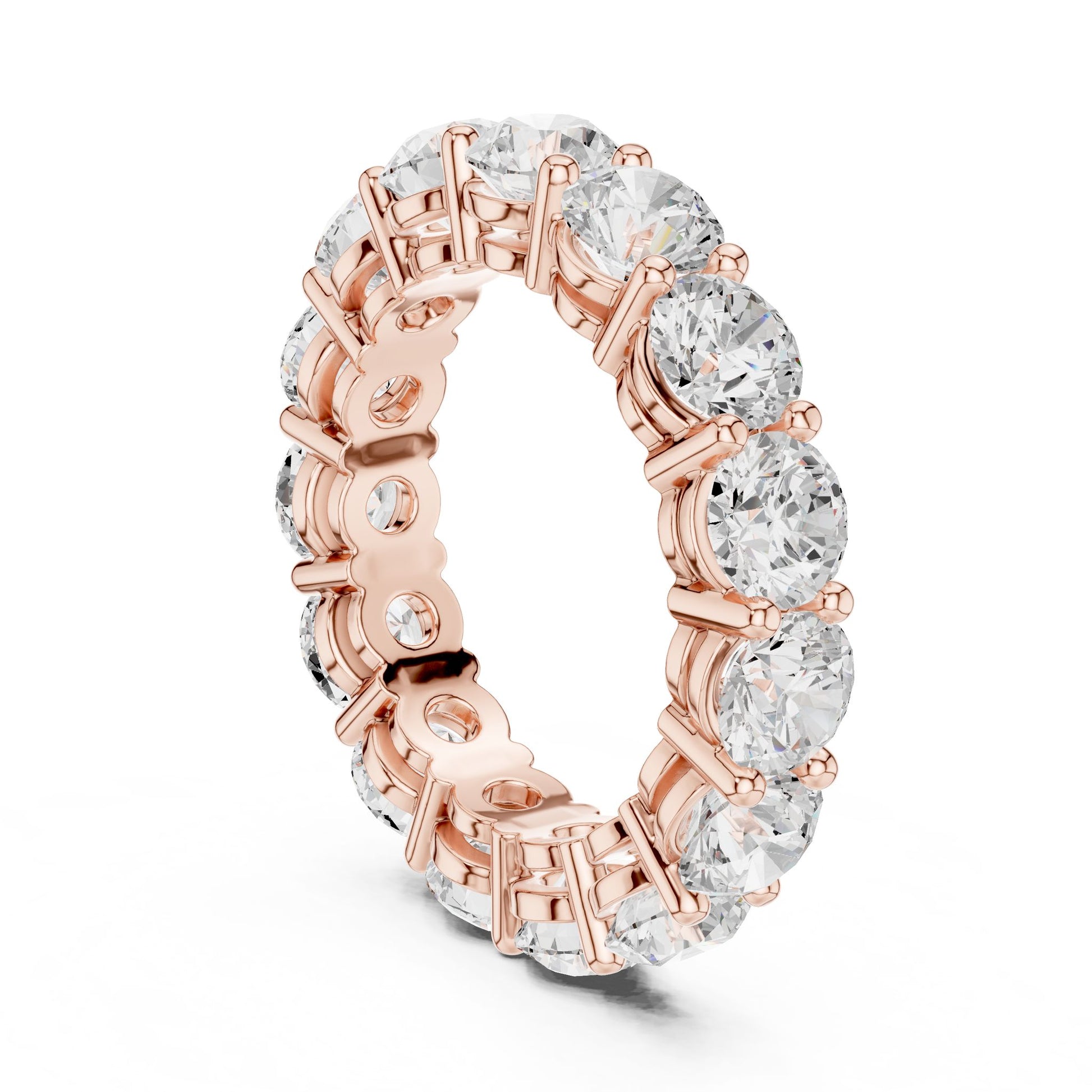 Round Lab Grown Diamond Pave Engagement Ring