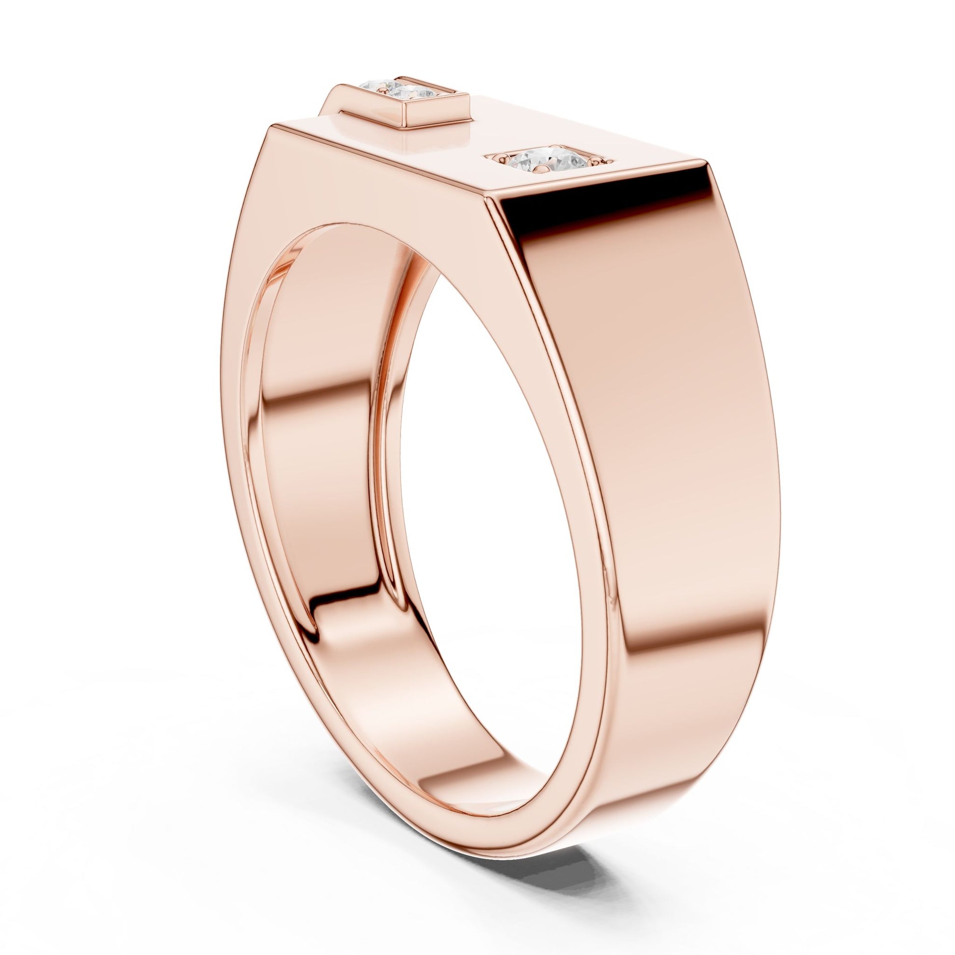 Men's Round Lab Grown Diamond Pave Ring
