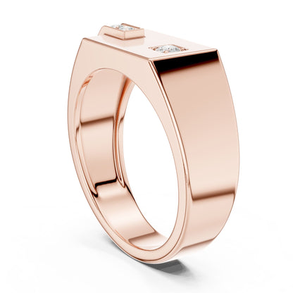 Men's Round Lab Grown Diamond Pave Ring