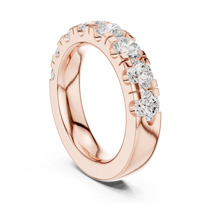 Round Lab Grown Diamond Pave Engagement Ring
