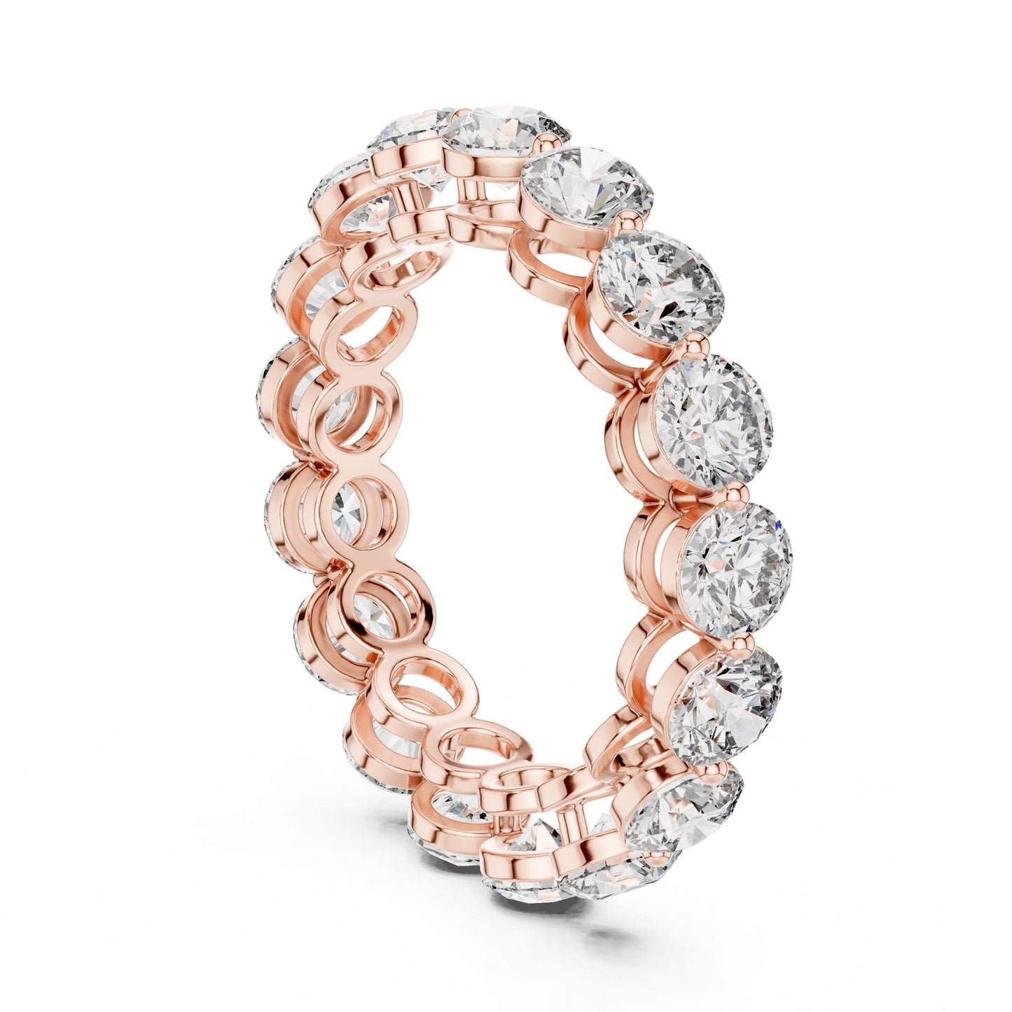 Round Lab Grown Diamond Pave Engagement Ring