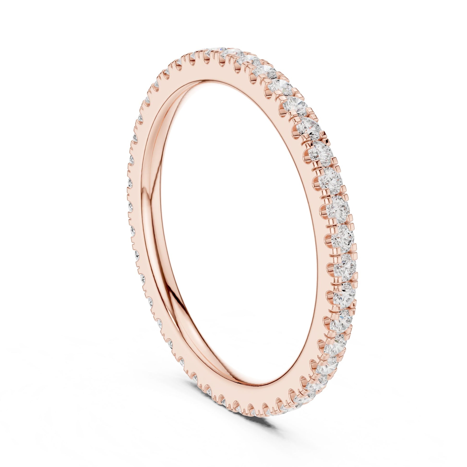 Round Lab Grown Diamond Pave Engagement Ring