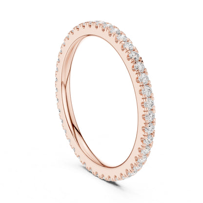 Round Lab Grown Diamond Pave Engagement Ring