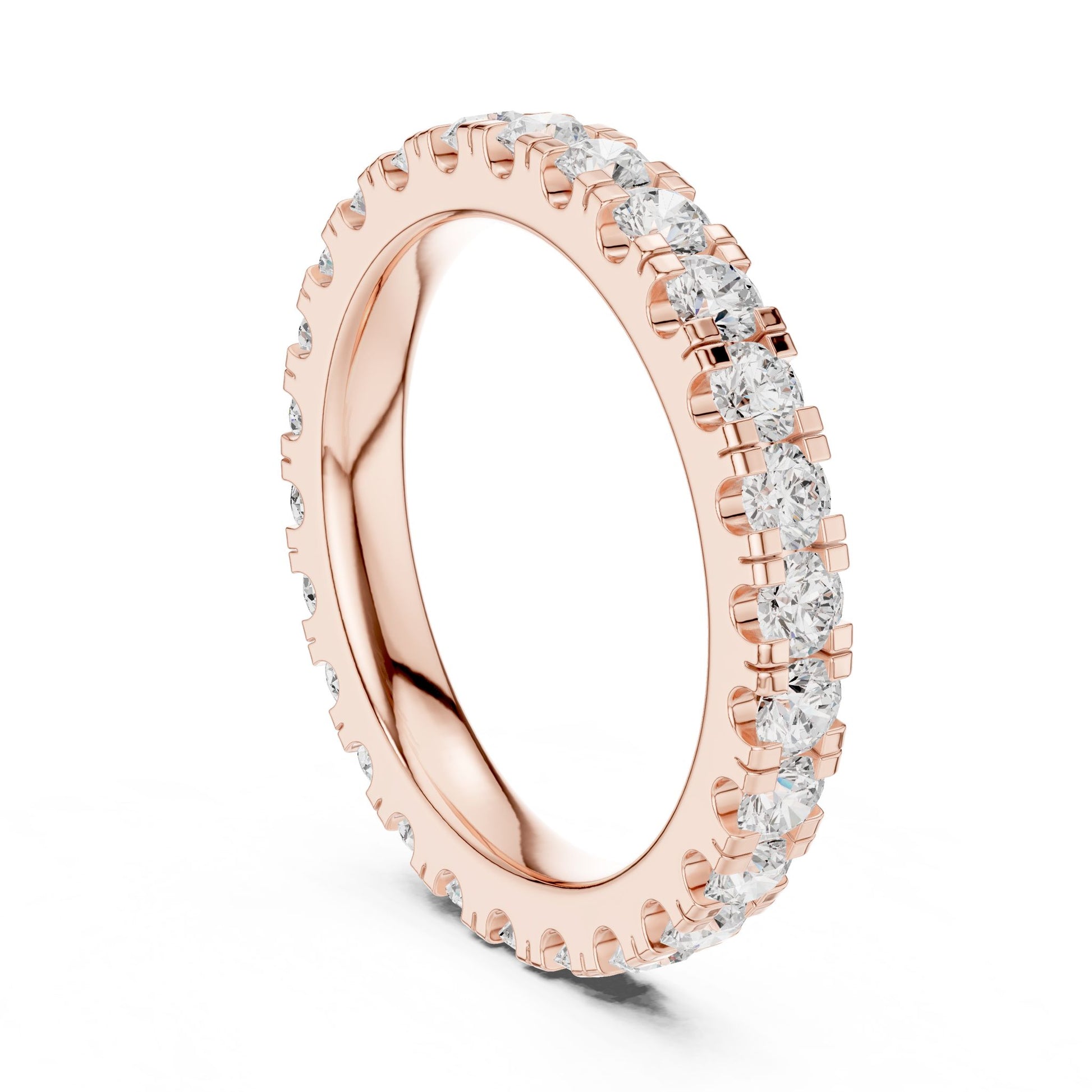 Round Lab Grown Diamond Pave Engagement Ring