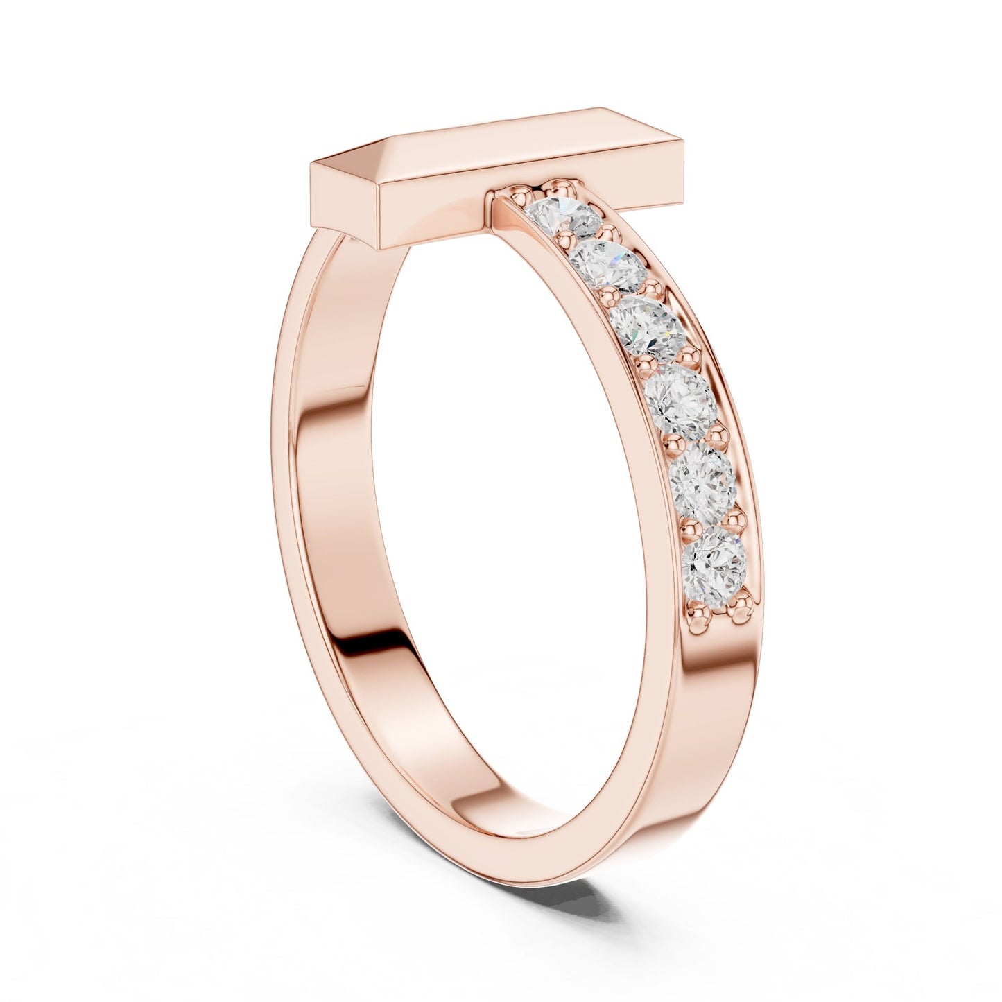 Men's Round Lab Grown Diamond Pave Ring