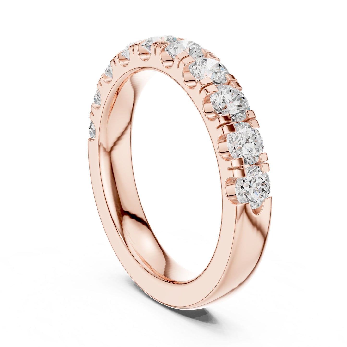 Round Lab Grown Diamond Pave Engagement Ring