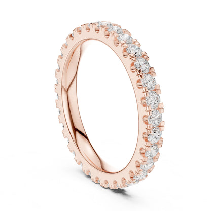 Round Lab Grown Diamond Pave Engagement Ring