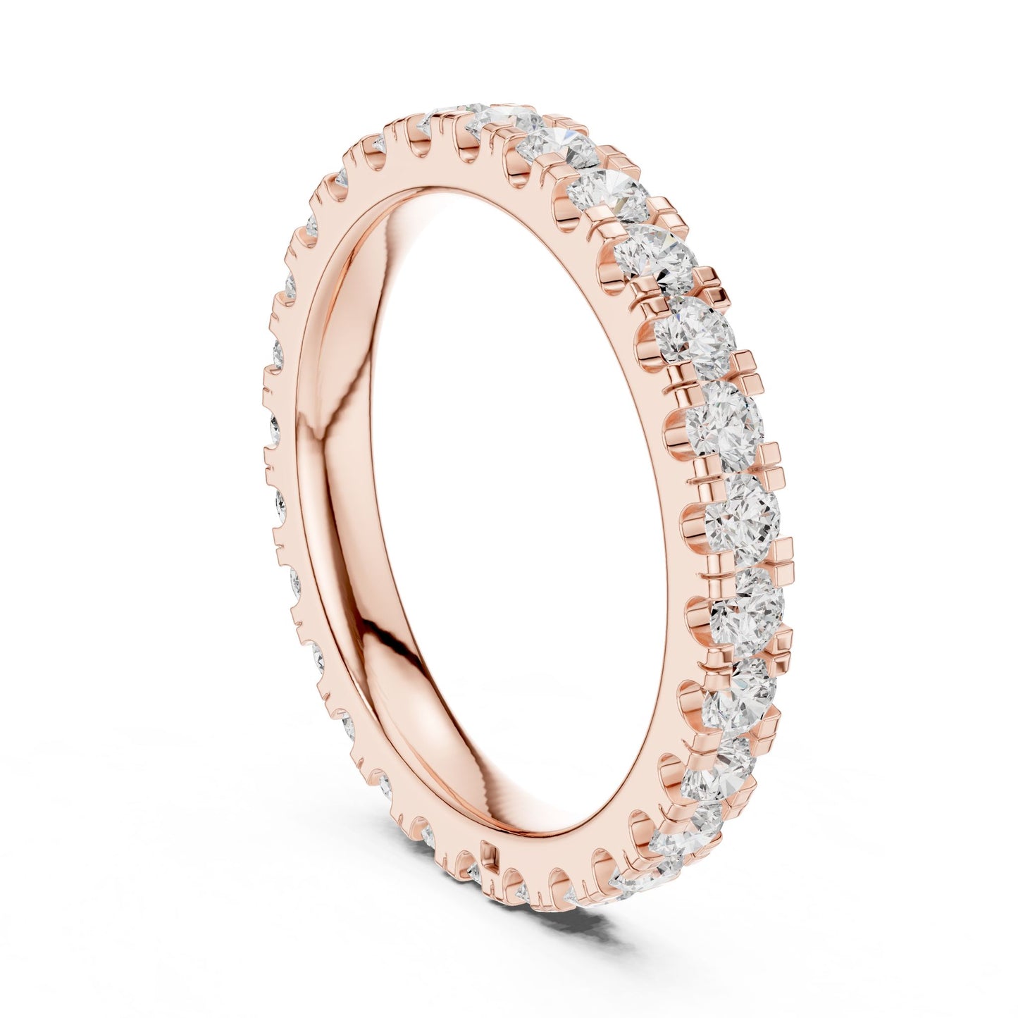 Round Lab Grown Diamond Pave Engagement Ring